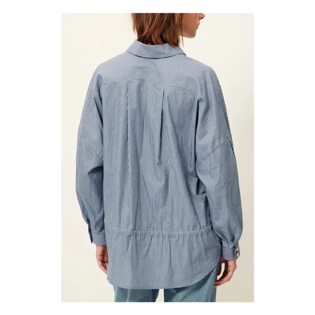 Blouse Rayures Coton Santalin | Bleu
