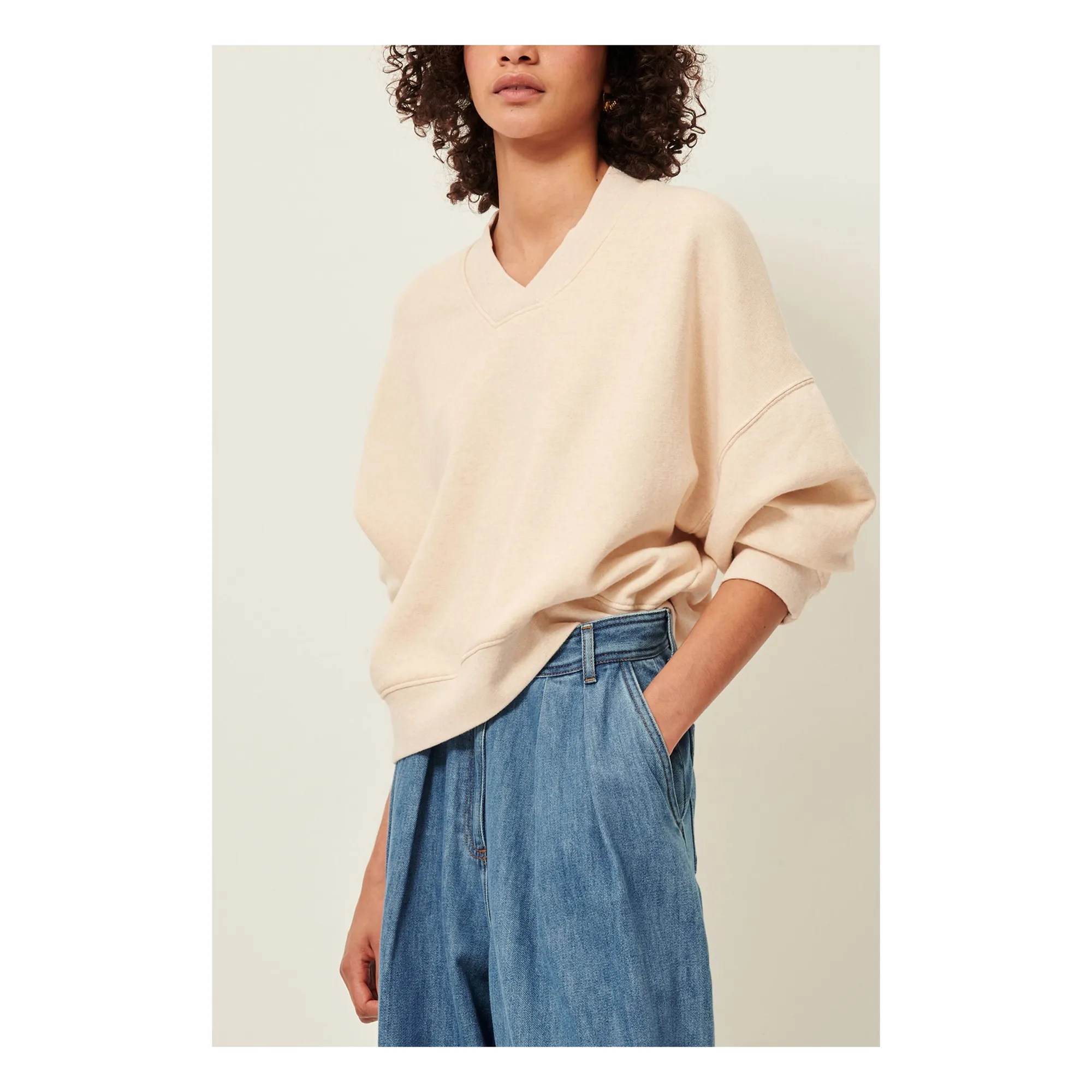 Sweat Coton Vechill | Crème- Image produit n°1