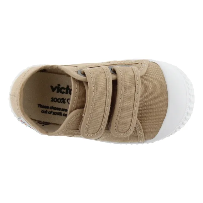 Zapatillas Tiras Lona Scratch | Camel