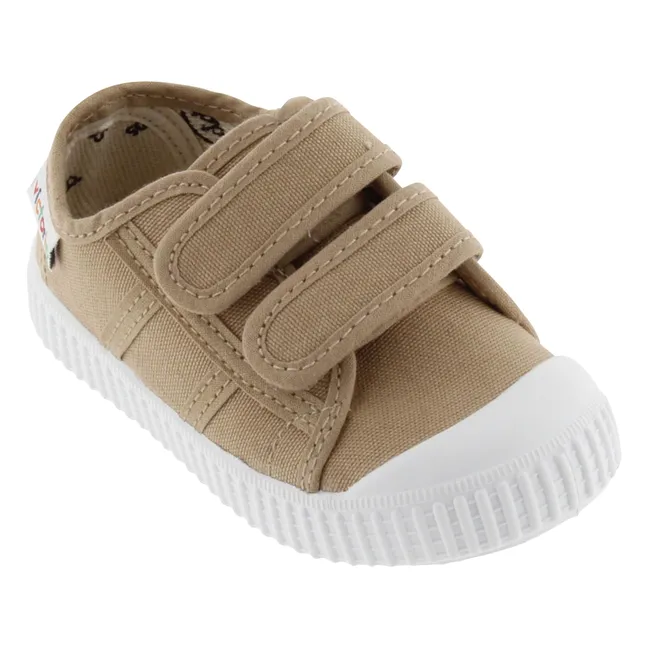 Baskets Scratchs Tiras Lona | Camel