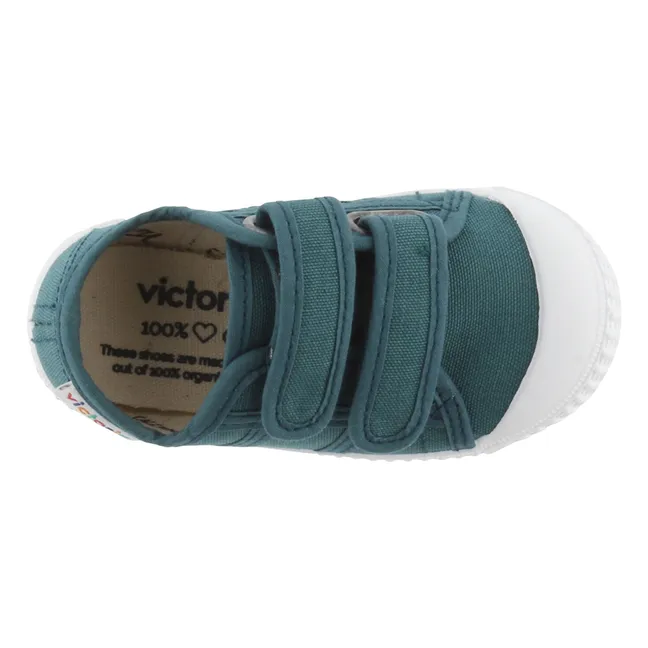 Baskets Scratchs Tiras Lona | Bleu canard