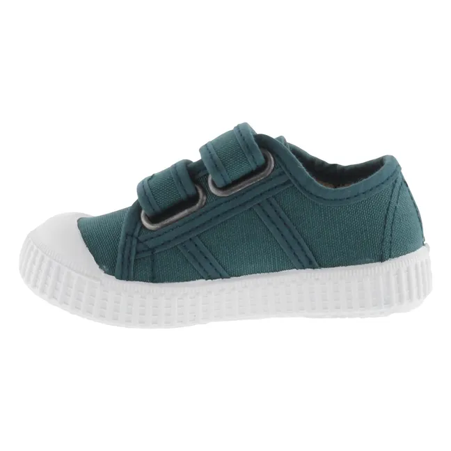 Zapatillas Tiras Lona Scratch | Azul Pato