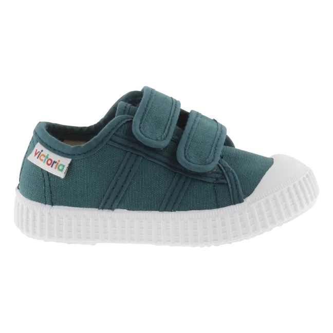 Zapatillas Tiras Lona Scratch | Azul Pato