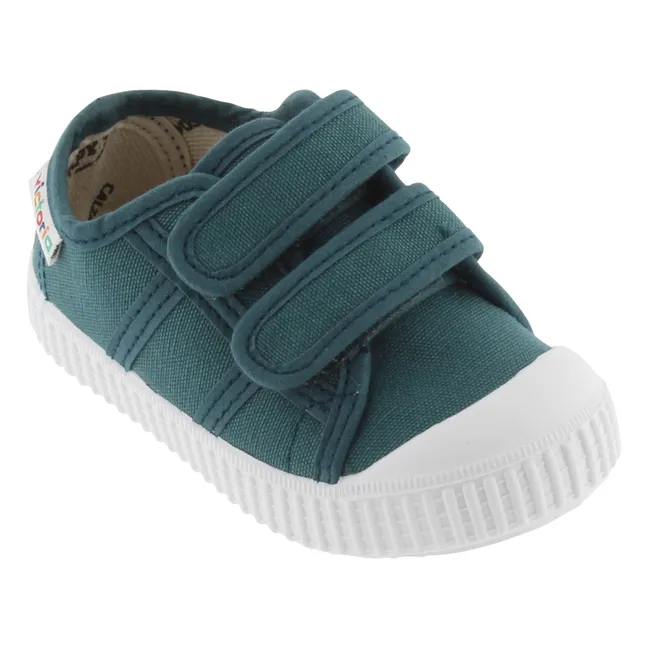 Baskets Scratchs Tiras Lona | Bleu canard