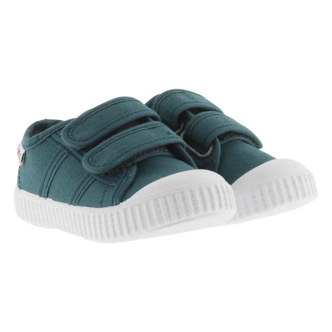 Baskets Scratchs Tiras Lona | Bleu canard