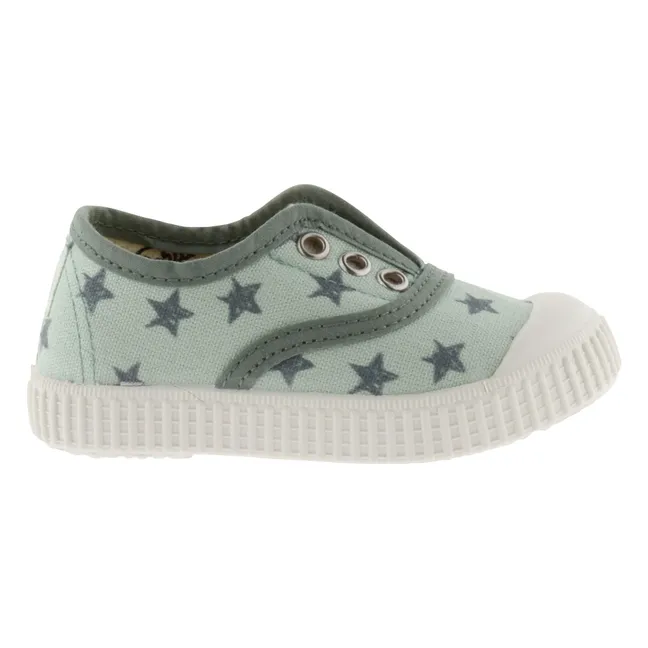 Baskets Elastico Lona Etoiles | Vert d'eau