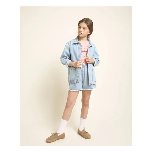 Pantalones cortos vaqueros deshilachados | Azul Claro