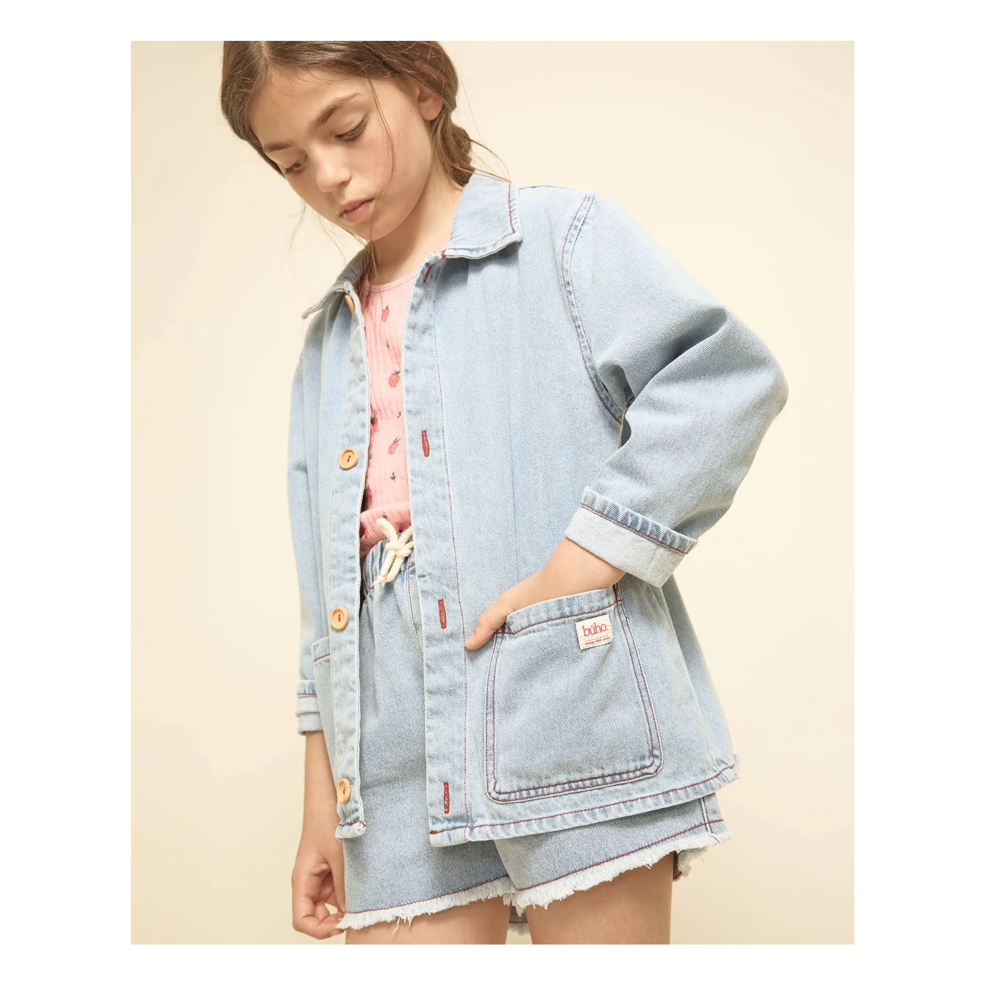 Surchemise Demin Délavée | Bleu Clair- Image produit n°2