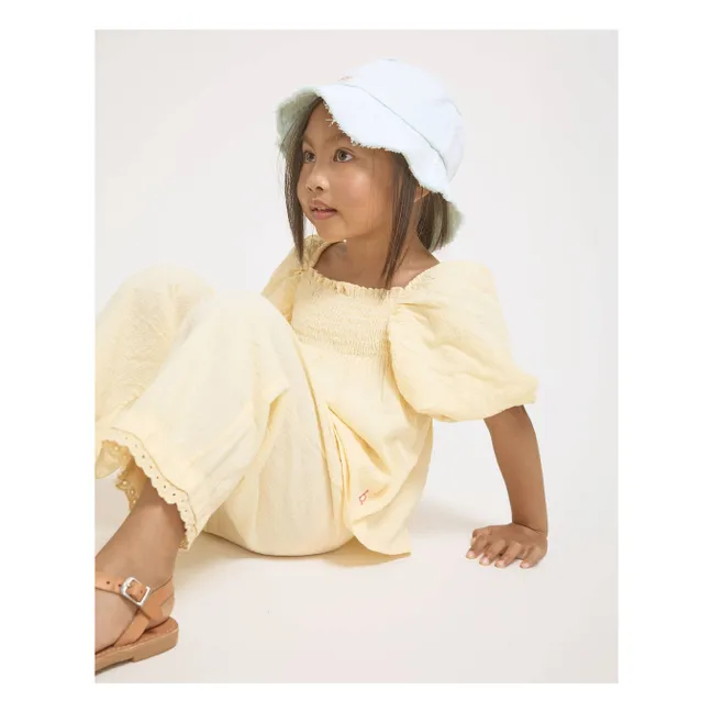 Pantalon Dentelle Coton Bio | Jaune