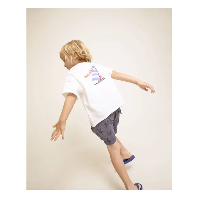 Etoiles de Mer Swim Shorts Organic Cotton Poplin | Navy blue