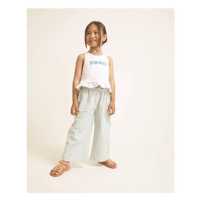 Flower Flounce Top Organic Cotton | White