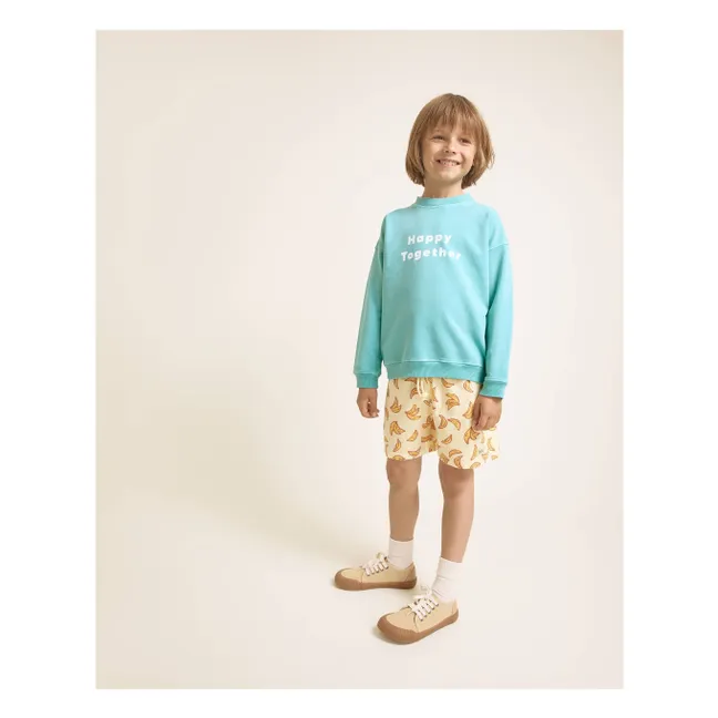 Shorts de baño de algodón orgánico Banana Poplin | Amarillo
