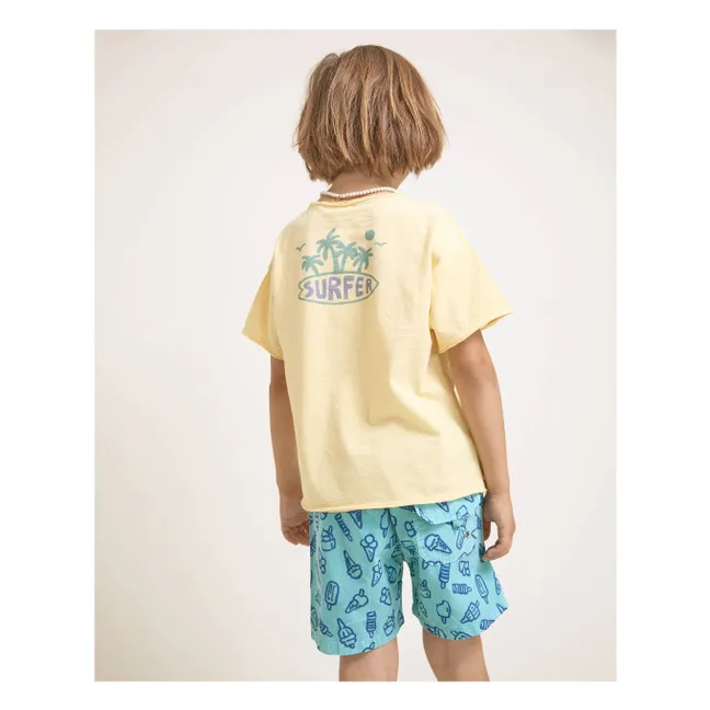 Surfer T-shirt Organic cotton | Yellow
