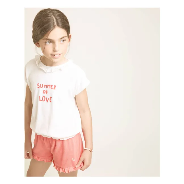 T-shirt Summer Of Love Volants Eponge | Ecru