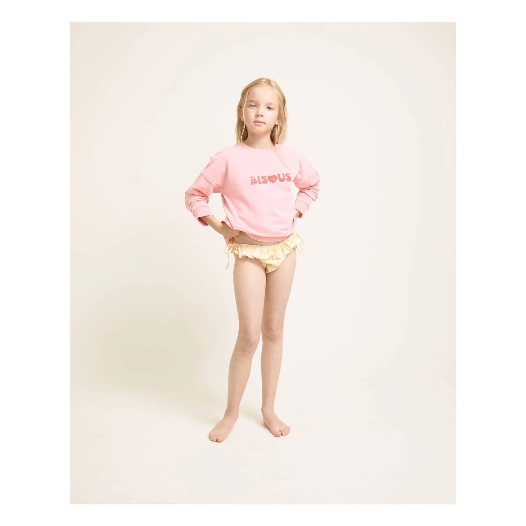 Maillot de Bain Vichy Seersucker Coton Bio | Jaune- Image produit n°2