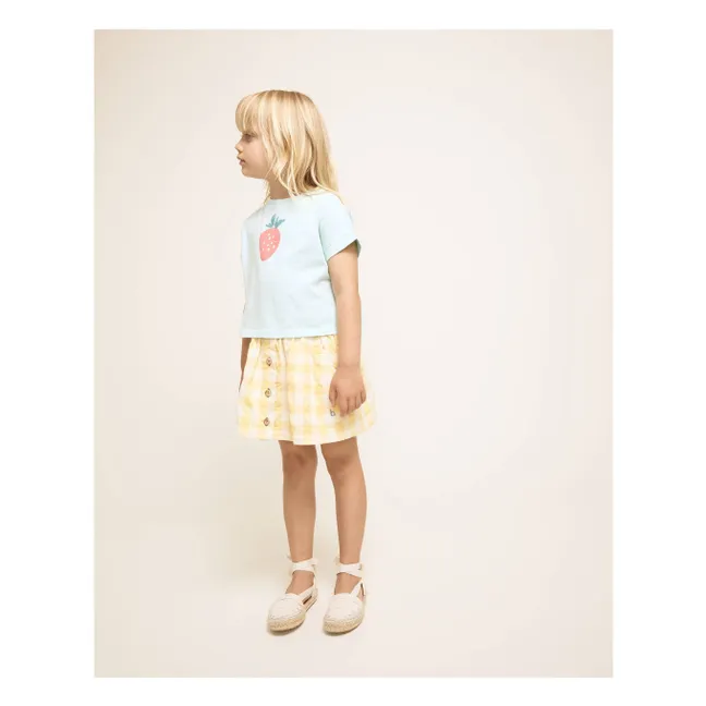 Jupe Vichy Seersucker | Jaune
