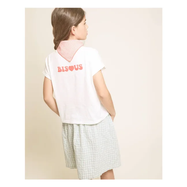 T-shirt Bisous Coton Bio | Blanc