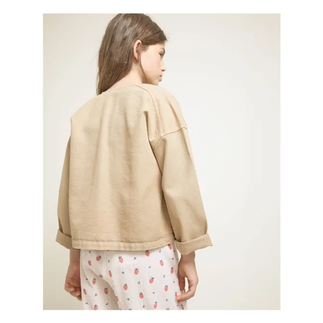 Pantalon Fraises Coton Bio | Crème