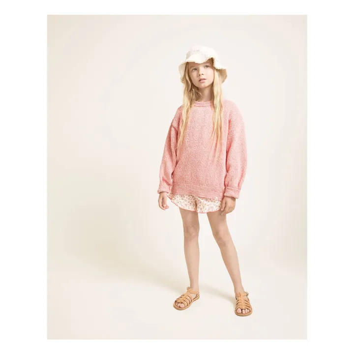 Chiné Organic Cotton Sweater | Pink- Product image n°1