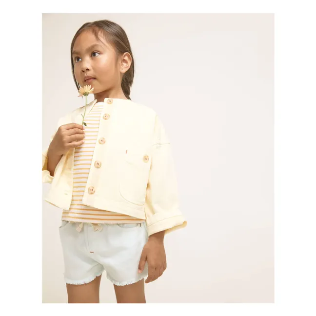 Short Denim Effiloché Lyocell | Aqua