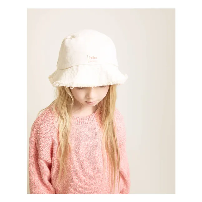 Bob Denim Effiloché Lyocell | Blanc cassé