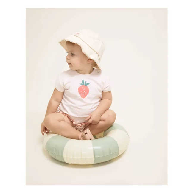 Camiseta de bebé de algodón ecológico Strawberry | Rosa Pálido