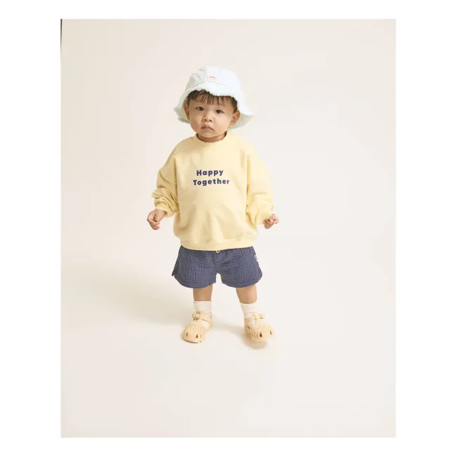 Sweat Happy Together Molleton Coton Bio | Jaune