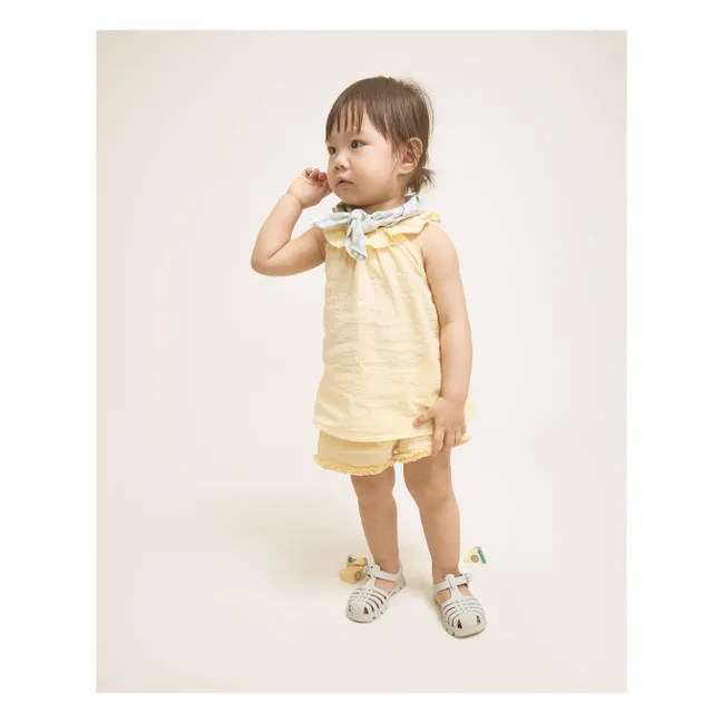 Short Volants Coton Bio | Jaune