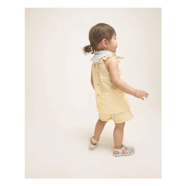 Short Volants Coton Bio | Jaune