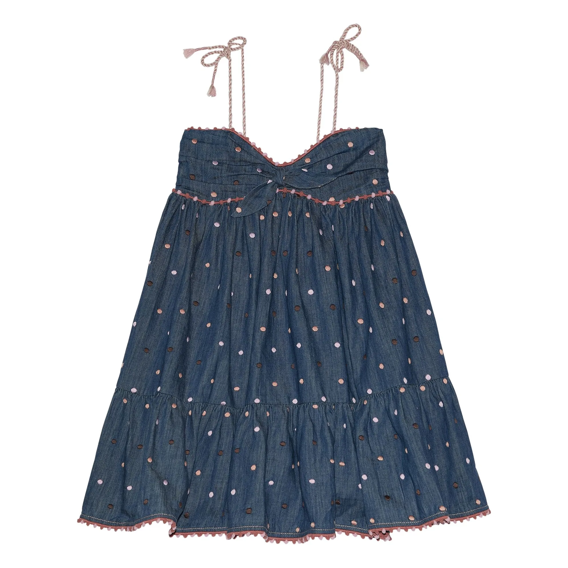 Zimmermann Dark Blue Awaken Pois Denim Dress