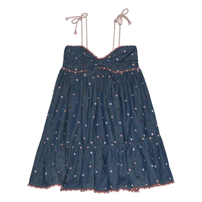 Robe Denim Awaken Pois | Bleu foncé