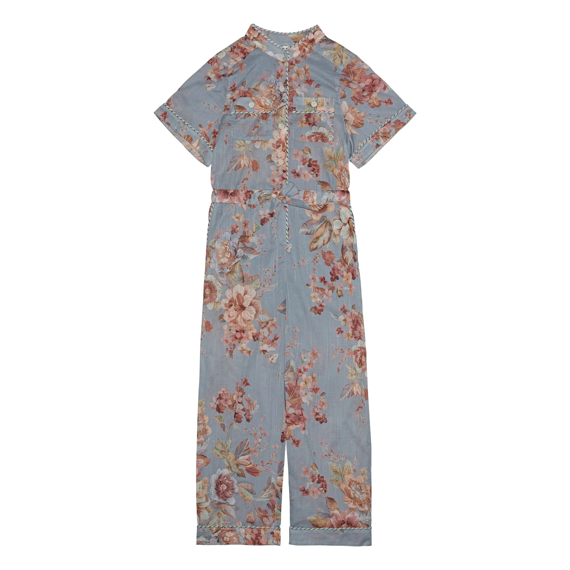 Zimmermann Light Blue Awaken Fleurie Jumpsuit