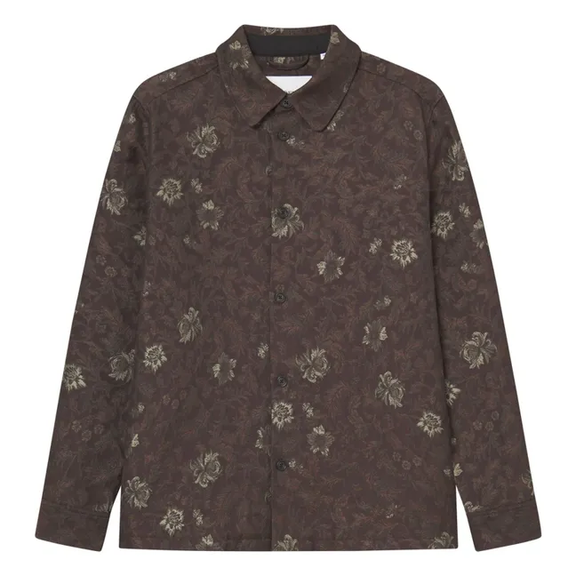 Sobrecamisa de jacquard floral Kaleb | Marrón