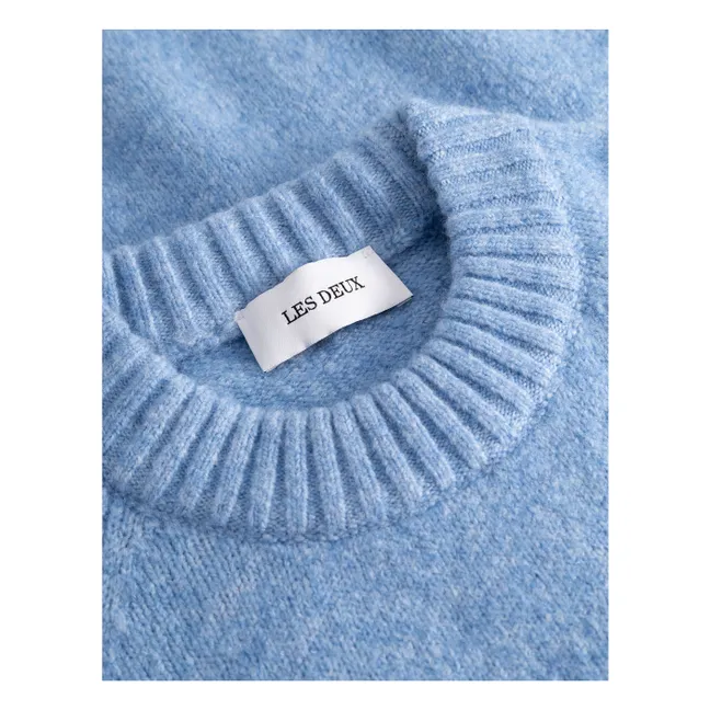 Gilbert Crewneck Knit Rundhalsausschnitt Pullover | Blau