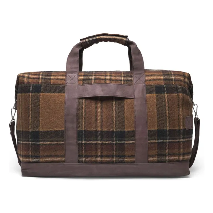 Sac Wesam Check Weekender Laine Carreaux | Marron- Image produit n°3