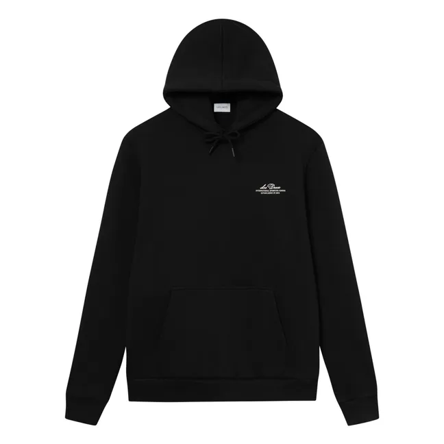Sudadera con capucha Ben Globe de algodón ecológico | Noir foncé