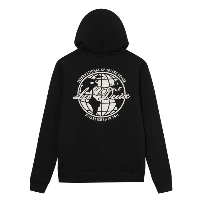 Hoodie Ben Globe Cotton Bio | Noir foncé
