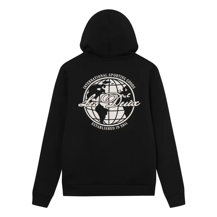 Hoodie Ben Globe Cotton Bio | Noir foncé- Image produit n°0