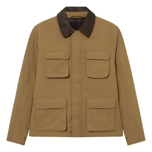 Veste Col Contrasté Nero Tech Jacket  | Camel