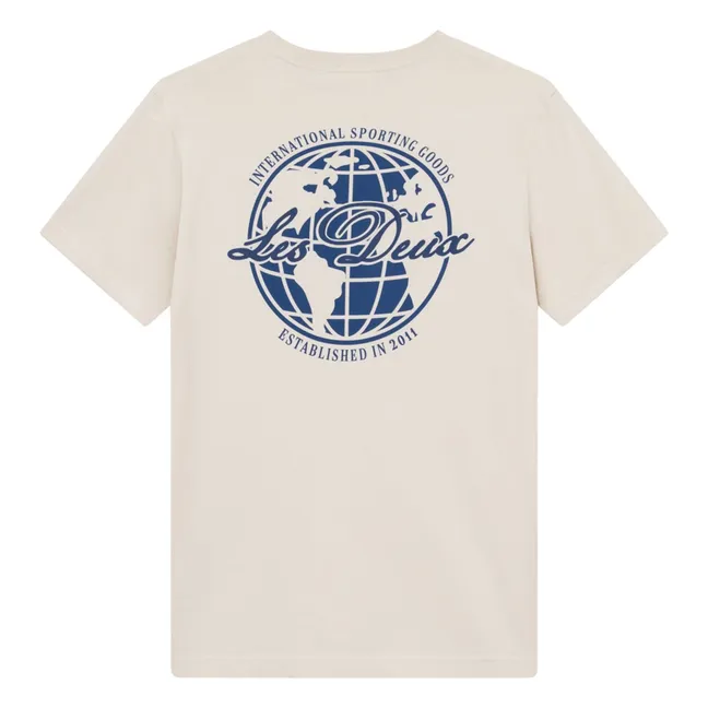 Camiseta de cuello redondo de algodón ecológico Ben Glode | Marfil