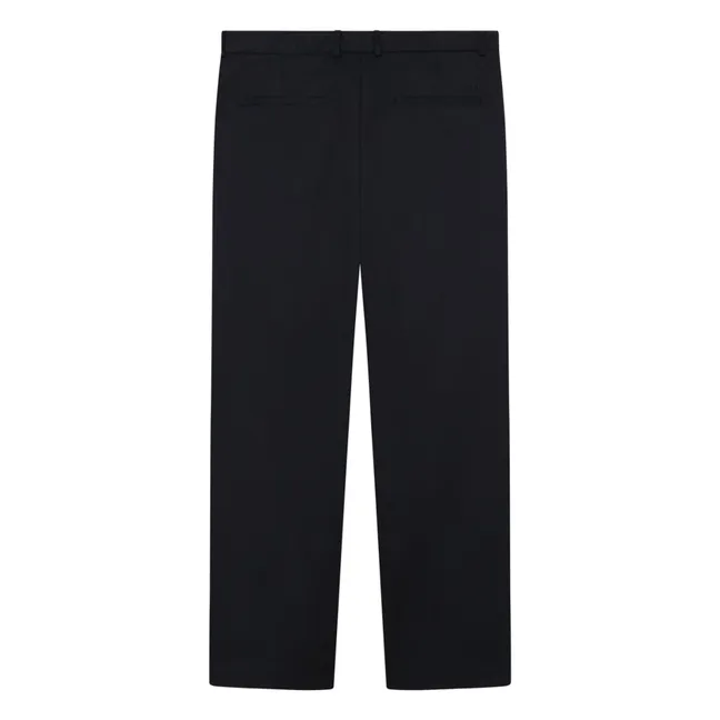 Pantalon Droit Plissé Reece | Noir foncé