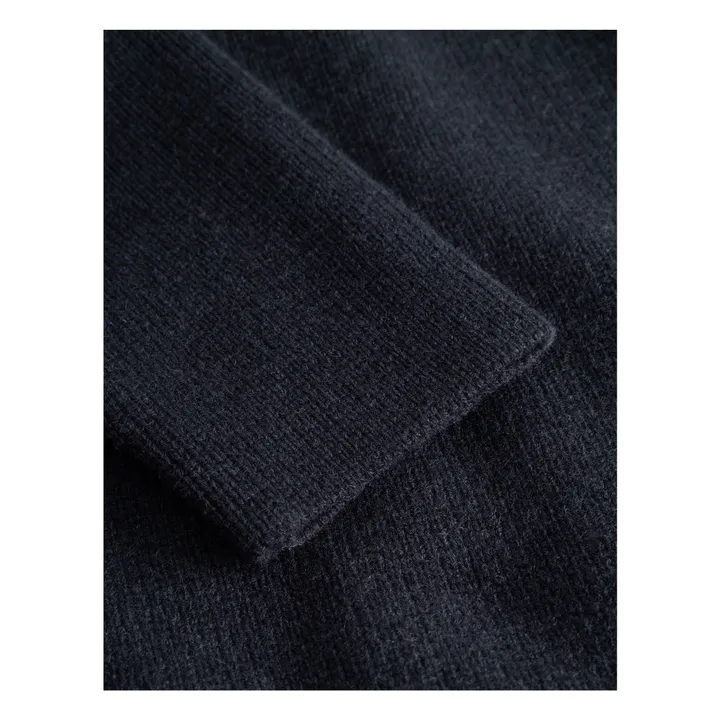 Surchemise Col Côtelé Fischer Milano Laine Épaisse | Bleu foncé- Image produit n°4