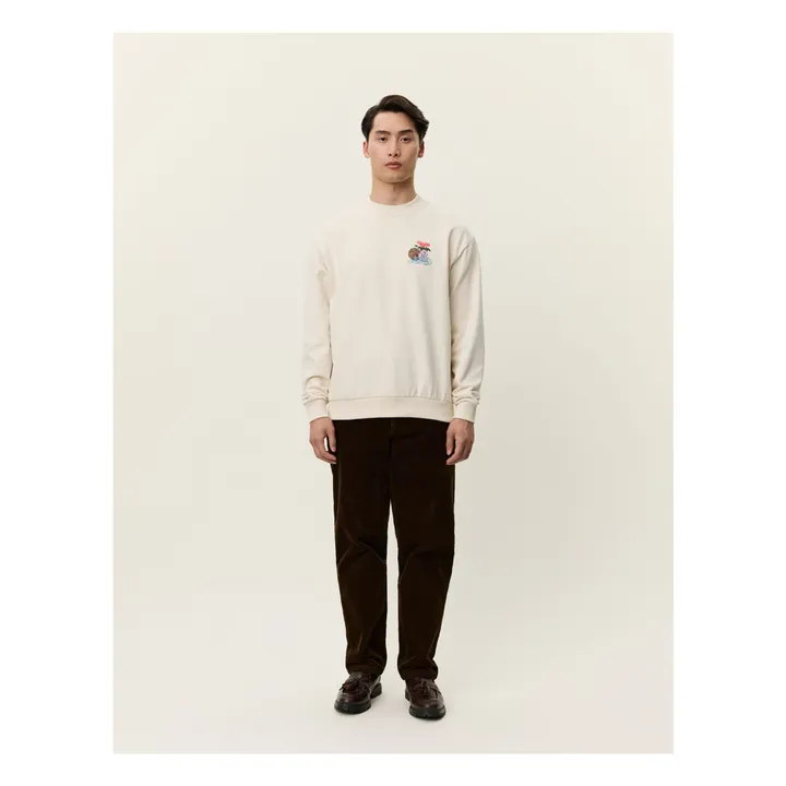 Pull Col Rond Cole Table Cotton Bio | Ivoire- Image produit n°4