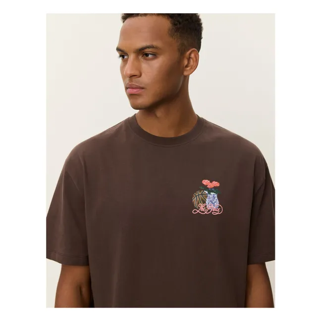 T-Shirt Col Rond Cole Table Cotton Bio | Marron