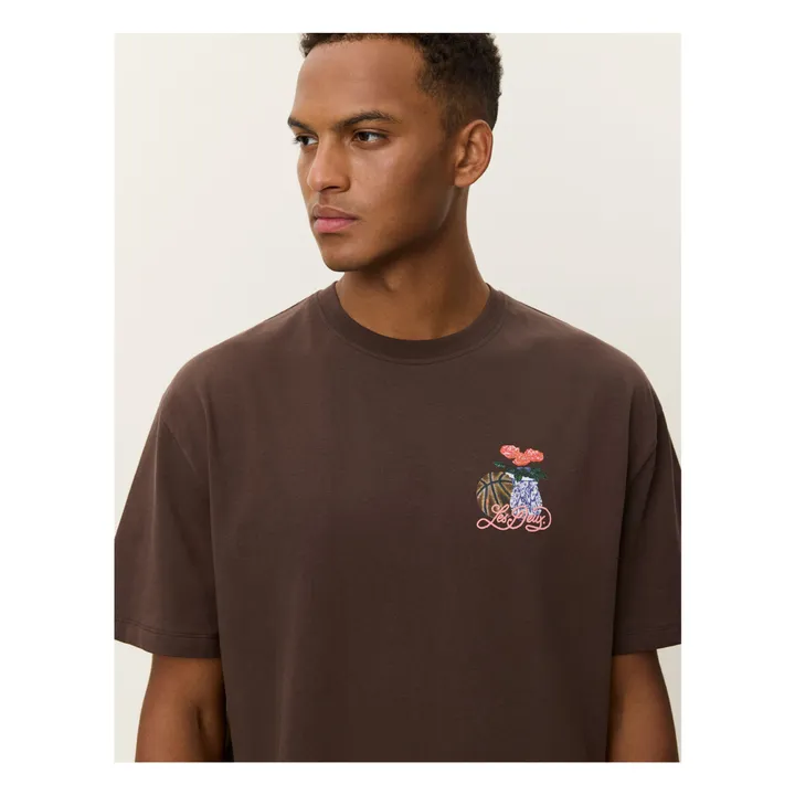 T-Shirt Col Rond Cole Table Cotton Bio | Marron- Image produit n°6