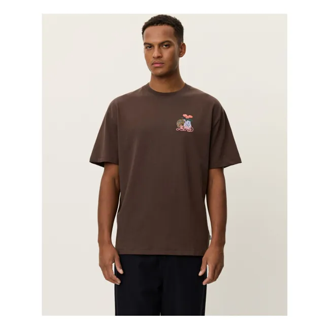 T-Shirt Col Rond Cole Table Cotton Bio | Marron