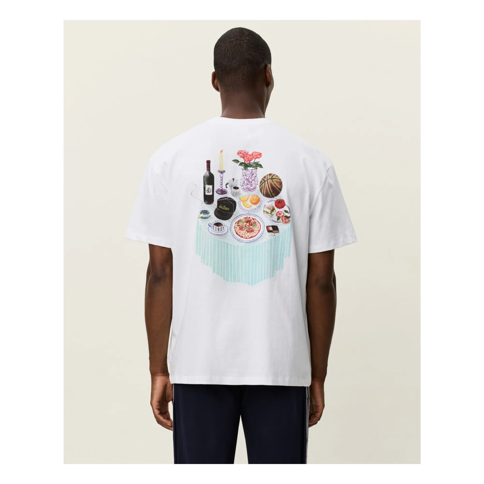 Les Deux Brown Cole Table Round Neck T-Shirt Organic Cotton