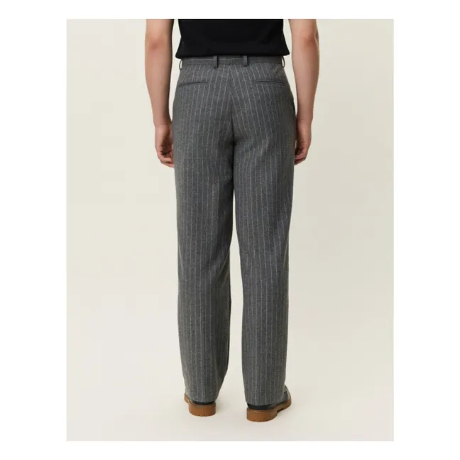 Como Pantalones rectos a rayas Rayas  | Gris