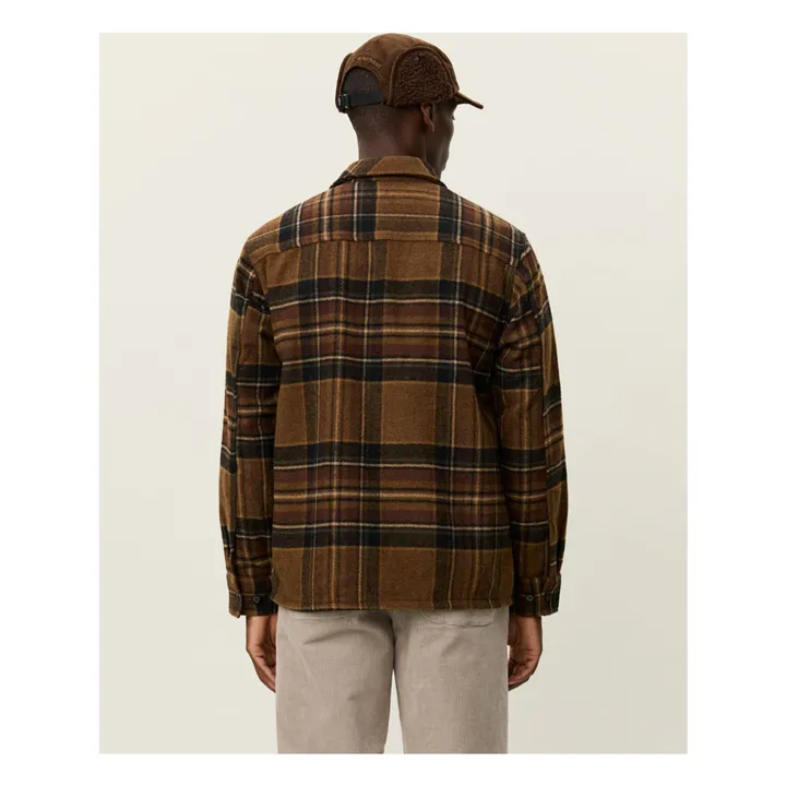 Surchemise Kaleb Carreaux Laine | Marron- Image produit n°6