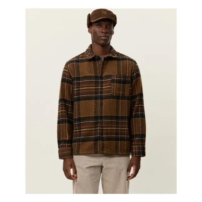 Sobrecamisa de lana Kaleb Carreaux | Marrón